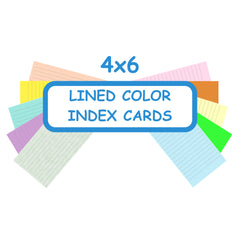 4 x 6 Index Cards Lined